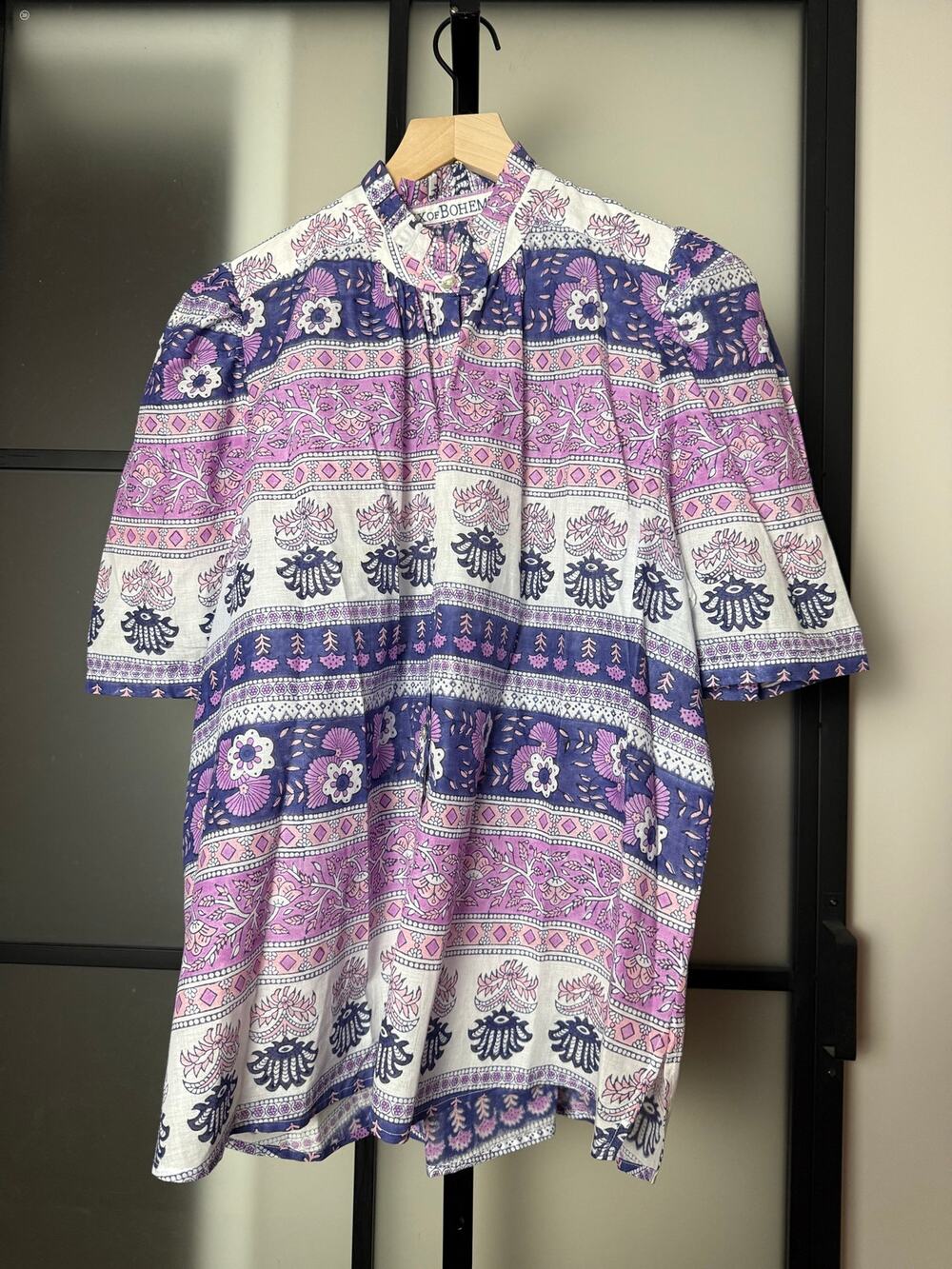 Alix of Bohemia Cotton Ruffle Collar Blouse Size Large